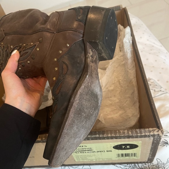 Stetson Western Boots Womens Eagle Brown 12-021-6105-0923 (EUC) - Picture 6 of 7